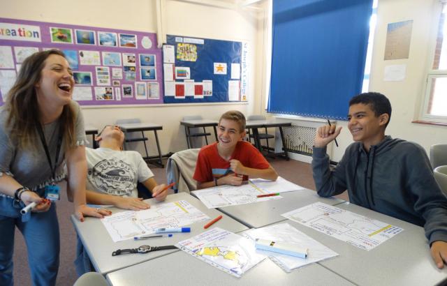 Children and teens learning English (EFL) at xuk summer school