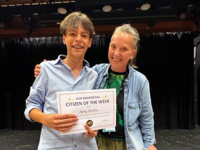 XUK Camps Citizen of the week awarded to teenage boy